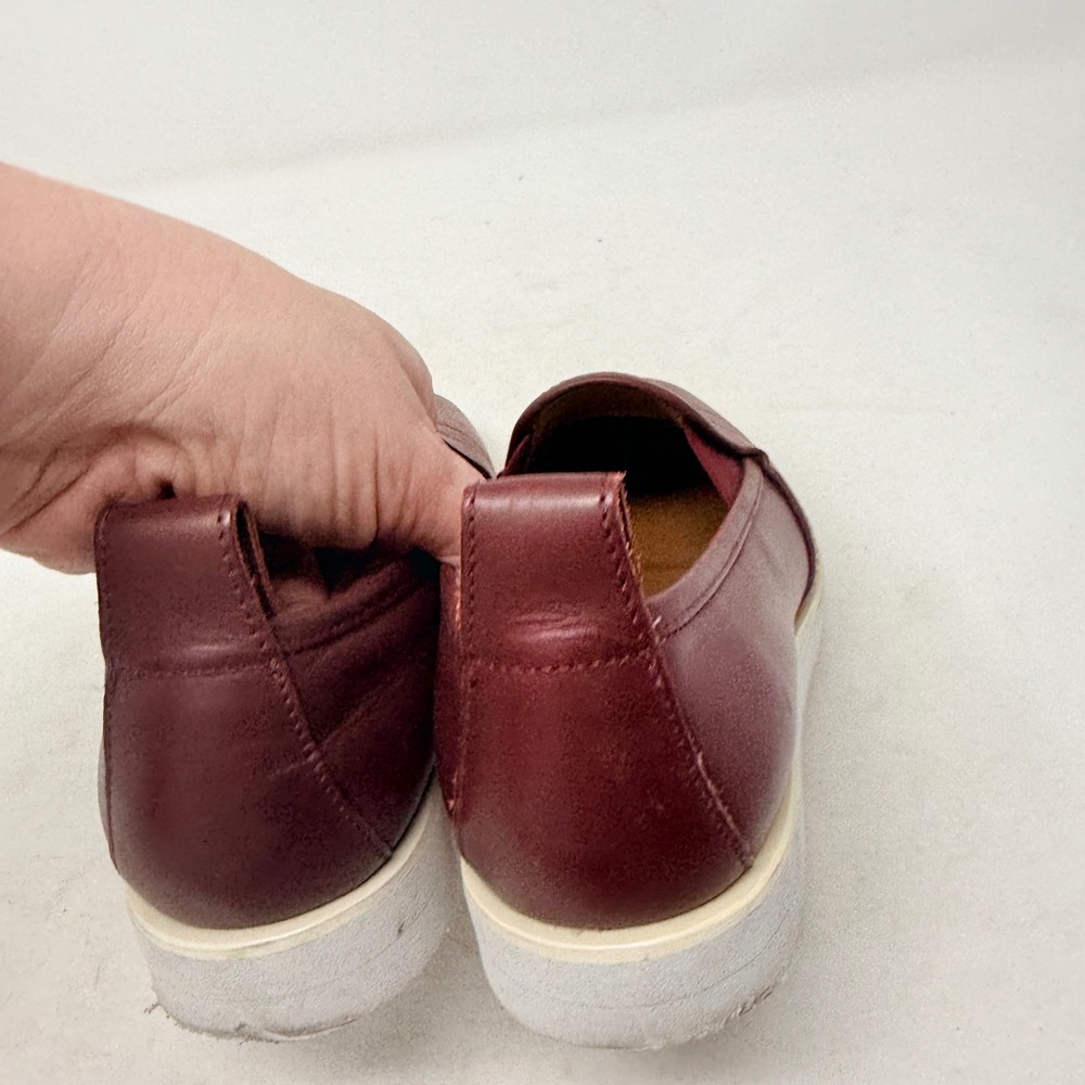 Everlane Street Shoe Burgundy Leather Pointed Toe Platform Slip On‎ Size 6.5 - Picture 6 of 9